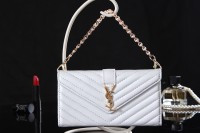 YSL iPhone 5S/5 Covers Wallet White